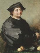 Andrea del Sarto portrait of becuccio bicchieraio oil on canvas
